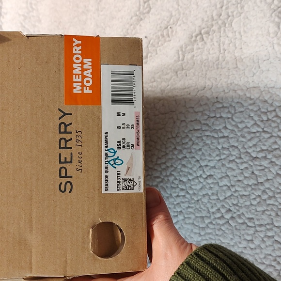 Sperry seaside top-sider 8 M quilted suede leather champagne shoes. NWOT in box. - Picture 2 of 8